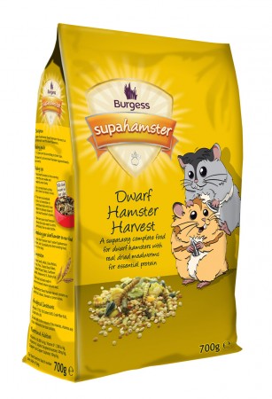 Burgess SuperHamster Dwarf Hamster Harvest 700g