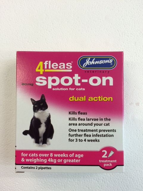 Johnsons 4Fleas Dog Dual Action Cat over 4kg