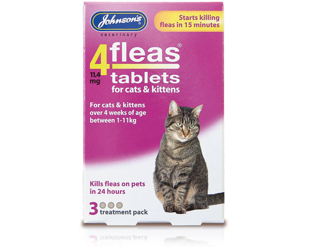 Johnsons 4Fleas Tablets – Cats & Kittens – 3 treatments