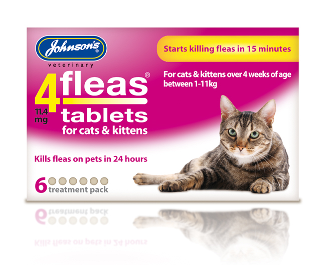 Johnsons 4Fleas Tablets – Cats & Kittens – 6 treatments