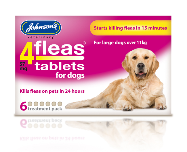 Johnsons 4Fleas Tablets – Dogs over 11kg – 6 treatments
