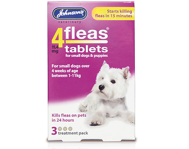 Johnsons 4Fleas Tablets – Small Dogs & Puppies – 3 treatments