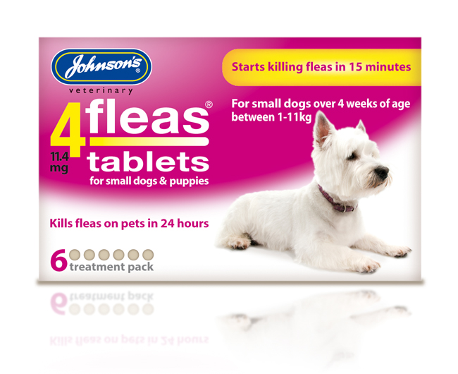 Johnsons 4Fleas Tablets – Small Dogs & Puppies – 6 treatments