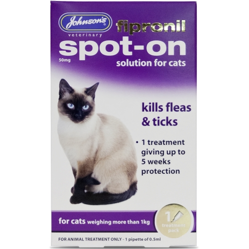 Johnsons Fipronil Cat Flea & Tick Spot-On 1 vial