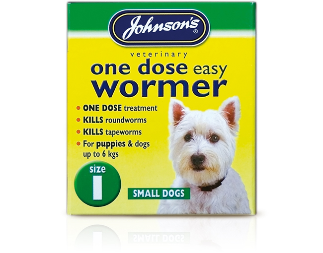 Johnsons One Dose Easy Wormer for Dogs Size 1 