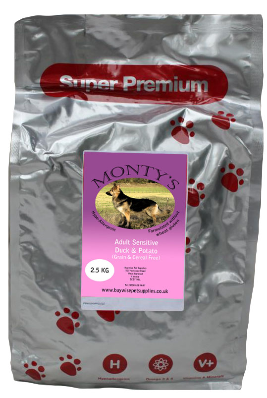 Montys Sensitive Duck and Potato 2kg